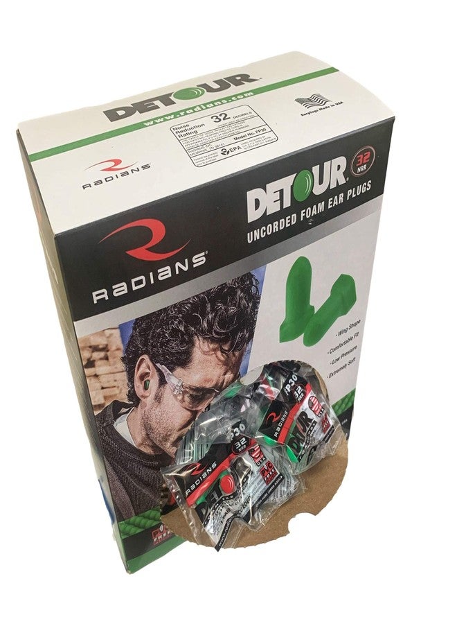 راديانس سدادات أذن صناعية آمنة من راديانز FP30 ديتور، بدون سلك، معدل تخفيف الضوضاء 32 ديسيبل، 200 زوج (علبة خضراء) - Image 1